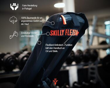 Рушник для фітнесу Skilly FBT100 – бавовняний спортивний рушник з антиковзким покриттям, 100x50 см