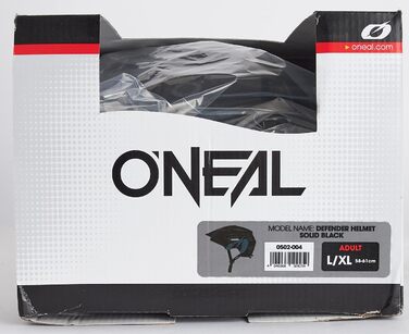 Велосипедний шолом O'NEAL Defender Solid чорний, для дорослих, ендуро та олл-маунтін, вентиляція, знімні м'які підкладки, міцний ABS, розмір L/XL (58-61 см)