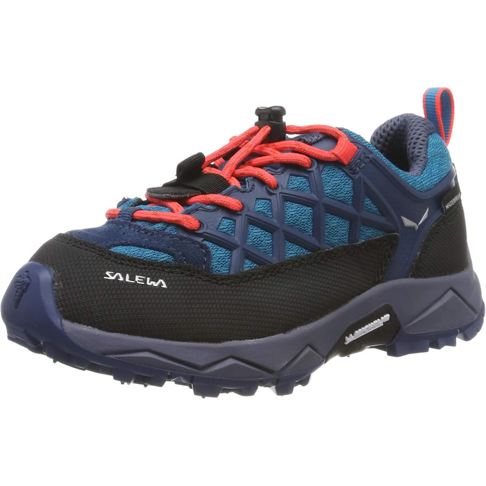 Дитячі трекінгові черевики SALEWA Jr Wildfire Waterproof, унісекс, 32 EU, Caneel Bay Fluo Coral
