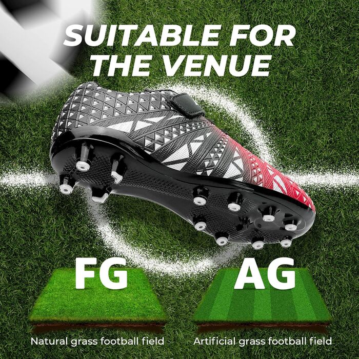 Дитячі футбольні бутси ASHION для футболу та активного відпочинку (28 EU, B, синій, червоний)