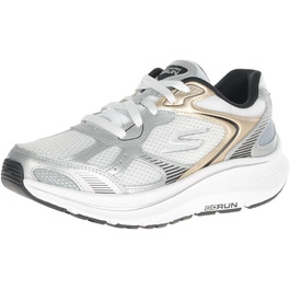 Кросівки Skechers Go Run Consistent 2.0 Volt для жінок, 39 EU, білі зі срібляними вставками, шкіряні
