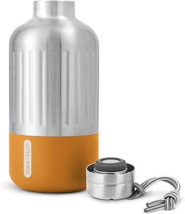 Термос пляшка BLACK+BLUM Explorer 650 мл, помаранчева, термос з паракордовою ручкою, тримає 24 год холод, 12 год гарячий, 100% герметична, BPA-free, міцна