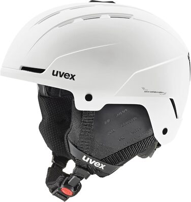 Гірськолижний шолом uvex Stance для жінок і чоловіків, білий матовий, індивідуальне регулювання розміру, оптимізована вентиляція, 51-55 см