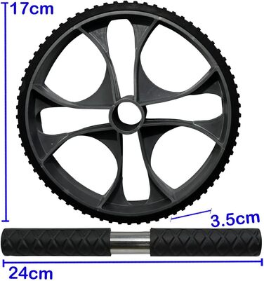 Ролер для пресу Ram® для фітнесу та тренувань, ABS-радіо, чорний