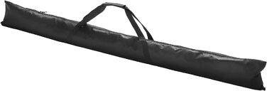Чохол для лиж Black Crevice Nordic 210 см, міцний 600D/PVC, для 1 пари, подвійна блискавка, ремінь, чорний/срібний