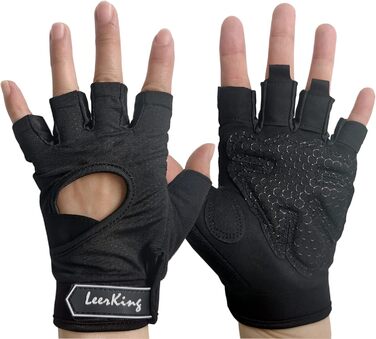 Рукавички для фітнесу eerKing: дихаючі спортивні рукавички для тренувань, їзди на велосипеді, йоги та танців (чорні)