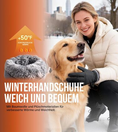 Рукавички PULIOU для чоловіків та жінок, зимові термо-рукавички для велосипеда, тепла зимова модель, вітронепроникні, з підтримкою сенсорного екрану, спортивні рукавички для бігу, їзди на велосипеді, альпінізму, чорного кольору