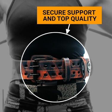 Пояс для важкої атлетики WARM BODY COD MIND Premium (10см) - для силових тренувань, кросфіту, бодібілдингу, фітнесу, пауерліфтингу. Підходить для жінок та чоловіків (L, Червоний & Чорний)