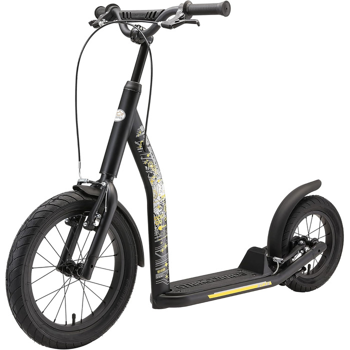 Самокат дитячий STAR SCOOTER City Kick Scooter 16 дюймів, з пневматичними колесами, регульована висота, чорний