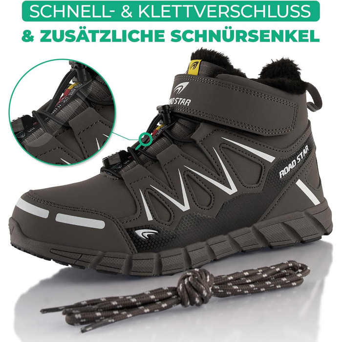 Черевики для піших прогулянок для жінок та чоловіків, зимові, з підкладкою, сірі та білі (43 EU)