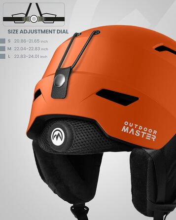 Гірськолижний шолом OutdoorMaster з маскою для дорослих, 12 вентиляційних отворів, матовий помаранчевий, розмір L (58-61 см), для лиж і сноуборду, унісекс