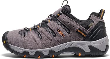 Чоловічі трекінгові черевики KEEN Headout Low Waterproof - сіро-помаранчеві (46 EU)