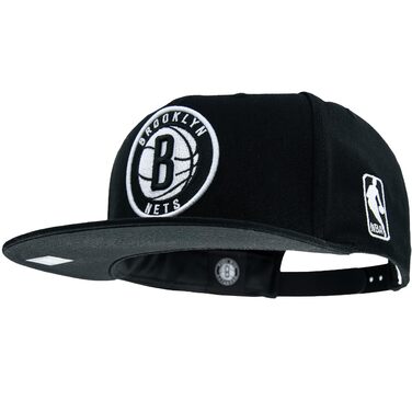 Кепка Mitchell & Ness NBA Flat Visor Snapback з регулюванням, унісекс, чорна, Brooklyn Nets, 3D-логотип