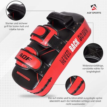 Ударна подушка AQF для кікбоксингу, Муай Тай, MMA, карате, боксу, вигнута, червона