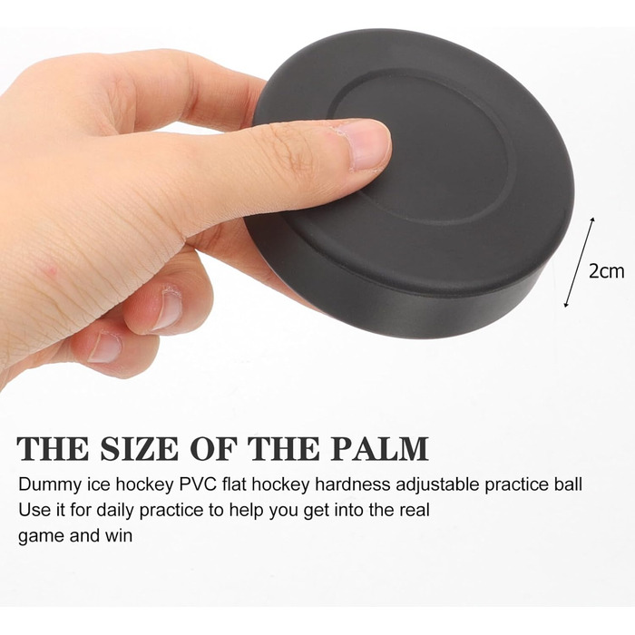 Гумові хокейні шайби Gatuida, 4 шт. для гри в приміщенні та на вулиці, чорні