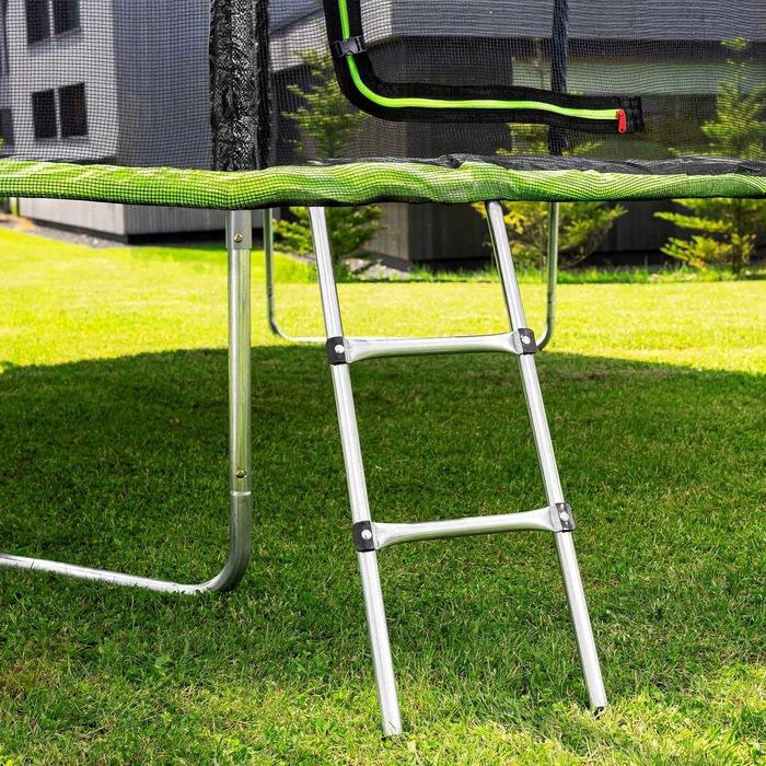 Батут із зовнішньою захисною сіткою Hop-Sport 10ft (305 см), чорно-зелений