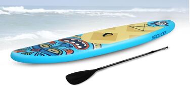 Надувний SUP-борд Soke Aquasurf 275x76x12 см - комплект з насосом, веслом, стропом та рюкзаком. Максимальне навантаження 85 кг