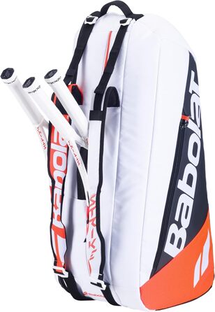 Тенісна сумка Babolat Pure Strike 4-го покоління на 6 ракеток, біло-червона