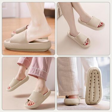 Шльпанці Badelatschen Cozislides: Зручні та антиковзкі шльпанці для дому та пляжу (37/38 EU, Хакі)