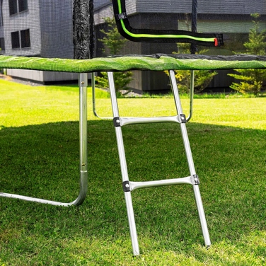 Батут із зовнішньою захисною сіткою Hop-Sport 10ft (305 см), чорно-зелений