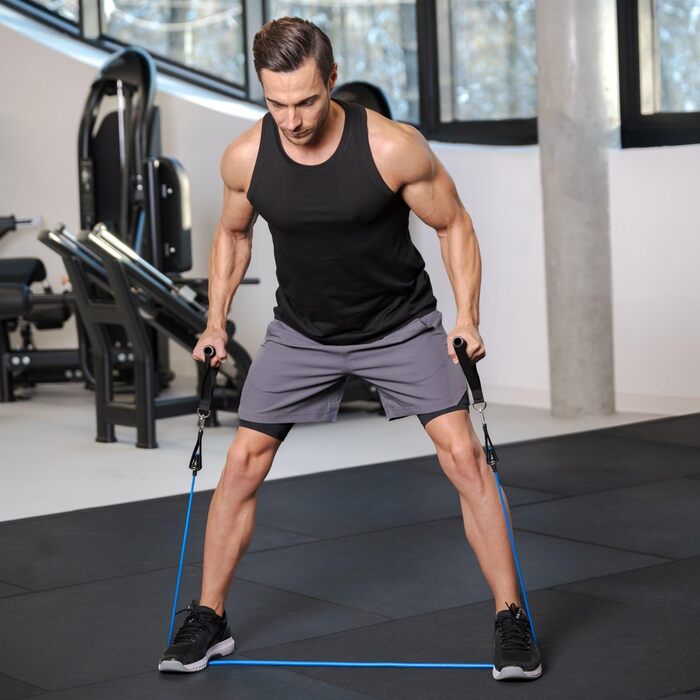 Набір еспандерів Gymtek 5 Fitnessband: стрічки, петлі для ніг, дверний анкер, сумка – для фітнесу та тренувань