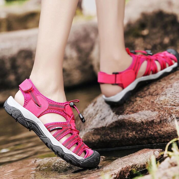Чоловічі та жіночі шкіряні сандалії: пляжні, трекінгові, для активного відпочинку, літні, пішохідні. Розміри 36-46 (37 EU), колір рожевий
