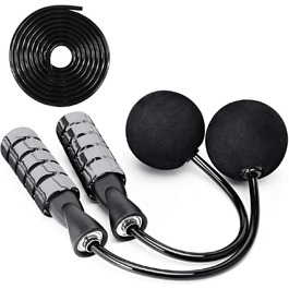 Стрибувальна скакалка Coniflor 2-в-1 для жінок, чоловіків та дітей - без перекручування, з підшипниками та зручними ручками для швидких фітнес-тренувань (Сірий)