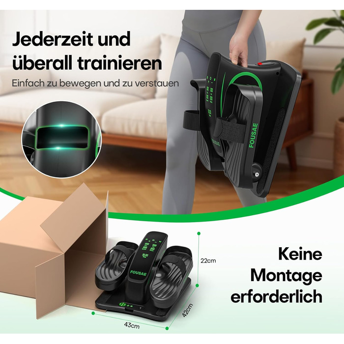 Еліптичний тренажер під стіл, компактний електричний велотренажер для ніг, 15 рівнів швидкості, тихий, для літніх людей