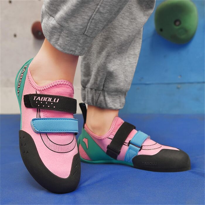 Дитячі скелелазні туфлі для початківців, Indoor, Bouldering, легкі, рожеві, 34 EU