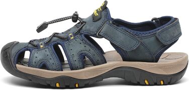 Чоловічі сандалі FLARUT для туризму та відпочинку на природі, шкіряні трекінгові сандалі, сині (47 EU)