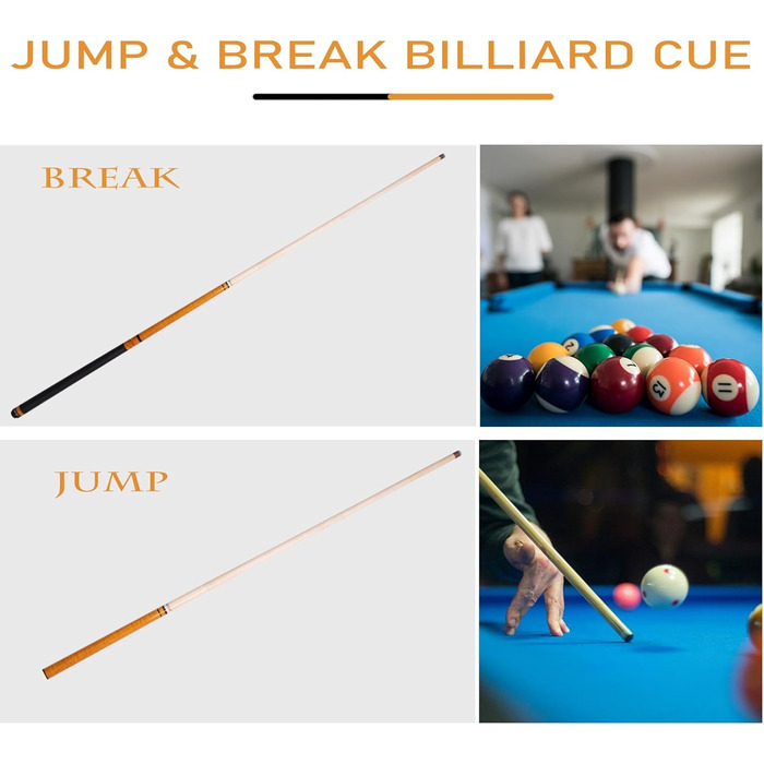 Білльярдний кий CUEELF Heavy Hitter для брейків, 652 г, 3 частини з твердою зеленою бакелітовою вершиною, склеєне дерево, пофарбований, 21 oz, цукровий/медовий