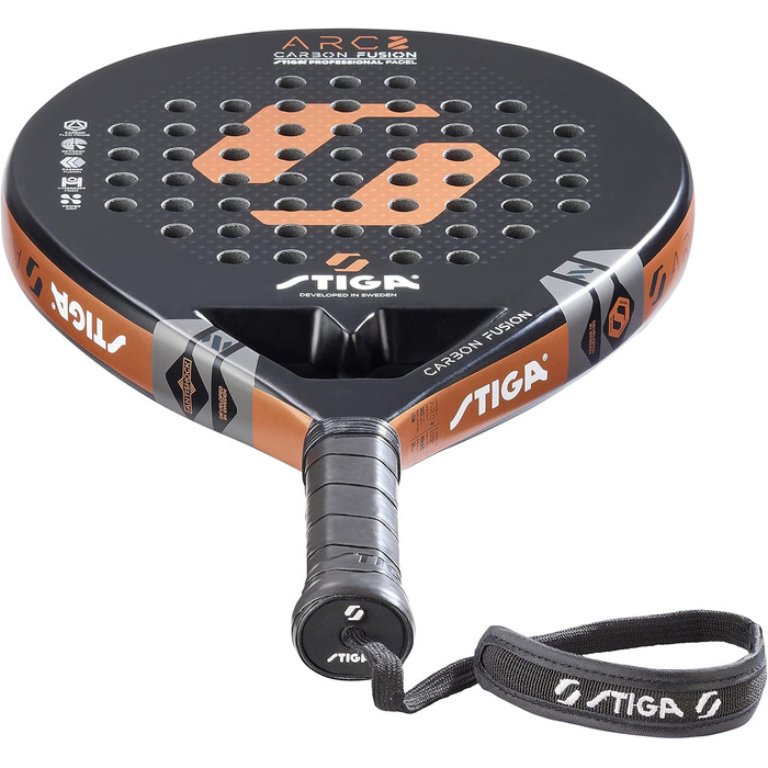 Ракетка для паддл-тенісу STIGA ARC 2 - велика площа удару, чорний/хромовий колір