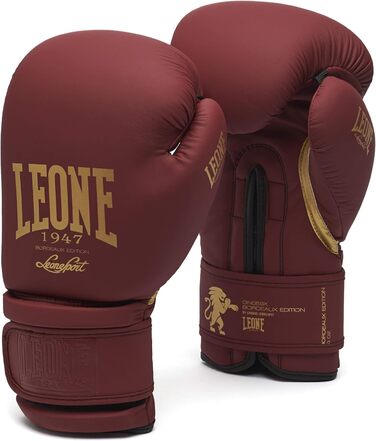Боксерські рукавички LEONE 1947 Bordeaux Edition, 12 унцій, для дорослих, бордові
