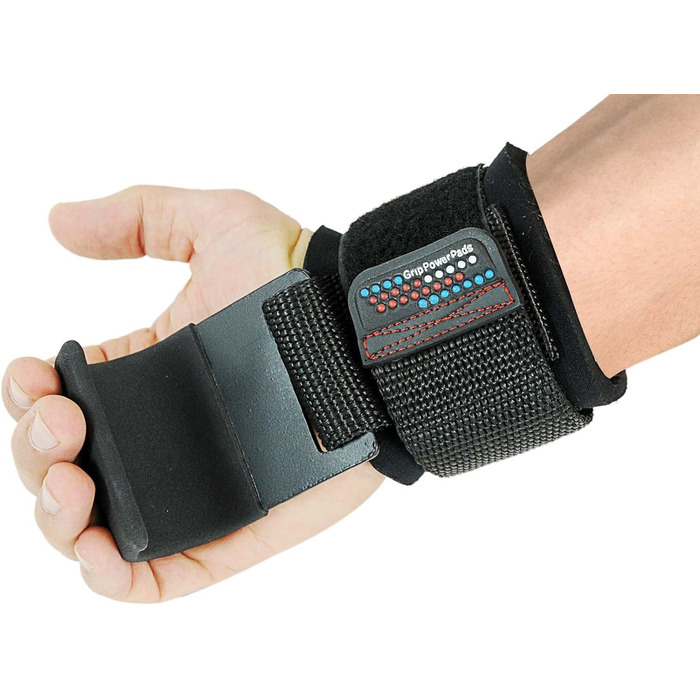 Гаки Grip Power Pads PRO для важкої атлетики, сталеві, з неопреною підкладкою, з ременями на зап'ястя, для чоловіків і жінок, для пауерліфтингу, шрагу, станового тязі, 2 шт., до 300 кг