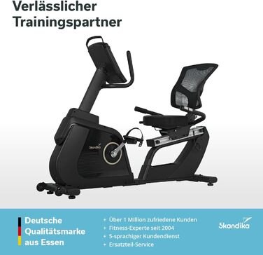 Ергометр велотренажер Skandika Liege P14/P8-H Comfort з Bluetooth та сенсорним екраном до 150 кг