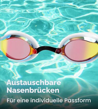 Окуляри для плавання Speedo Fastskin Speedsocket 2 Mirror (білі/мідні)