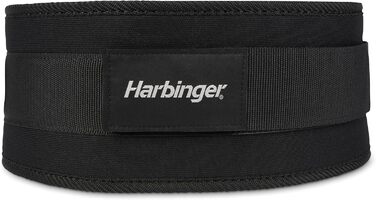 Пояс для важкої атлетики Harbinger з нейлону, гнучкий і ультралегкий, пінистий наповнювач, ширина 11,4 см, чорний