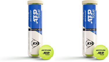 Тенісний м'яч Dunlop ATP Tour для ґрунту, хард-корту та трав'яного покриття (3 пакети по 4 м'ячі)