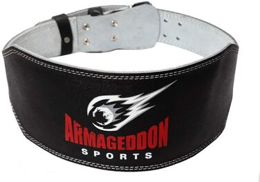 ARMAGEDDON SPORTS Пояс для важкої атлетики 15 см, натуральна шкіра, фітнес-пояс для бодібілдингу, кросфіту, силових тренувань, для чоловіків і жінок