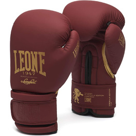 Боксерські рукавички LEONE 1947 Bordeaux Edition, 12 унцій, для дорослих, бордові