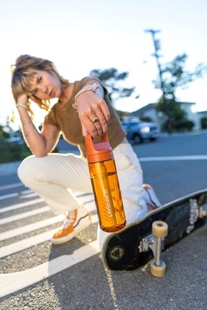 Пляшка LifeStraw Go з фільтром для води, BPA-free, для подорожей і щоденного використання, очищає від бактерій, паразитів, мікропластику, покращує смак