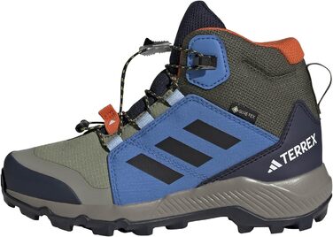 Дитячі трекінгові черевики Adidas Terrex Mid Gore-TEX для дітей (5.5 UK, Tent Green Core Black Ray Blue)