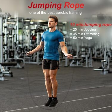 Стрибкове канат Flintronic Speed Springseil: регульований 300 см, з подвійним підшипником та алюмінієвою ручкою. Ідеально для CrossFit, фітнесу, боксу та кардіо. (#4 Чорний)