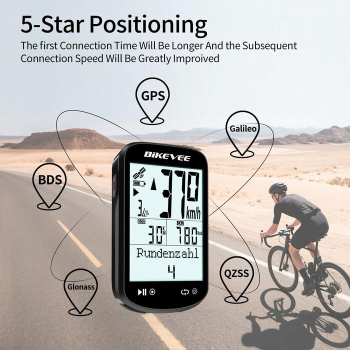 Велокомп'ютер GPS бездротовий ANT+ Bluetooth 2.6