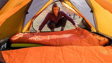 Спальний мішок TETON Sports Altos Ultralight Мумія, помаранчевий - легкий та компактний для кемпінгу