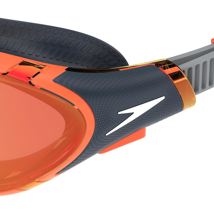 Окуляри для плавання Speedo Biofuse 2.0 Mirror для дорослих, унісекс, дзеркальні, колір Amber Wave/Steel/Crimson, універсальний розмір