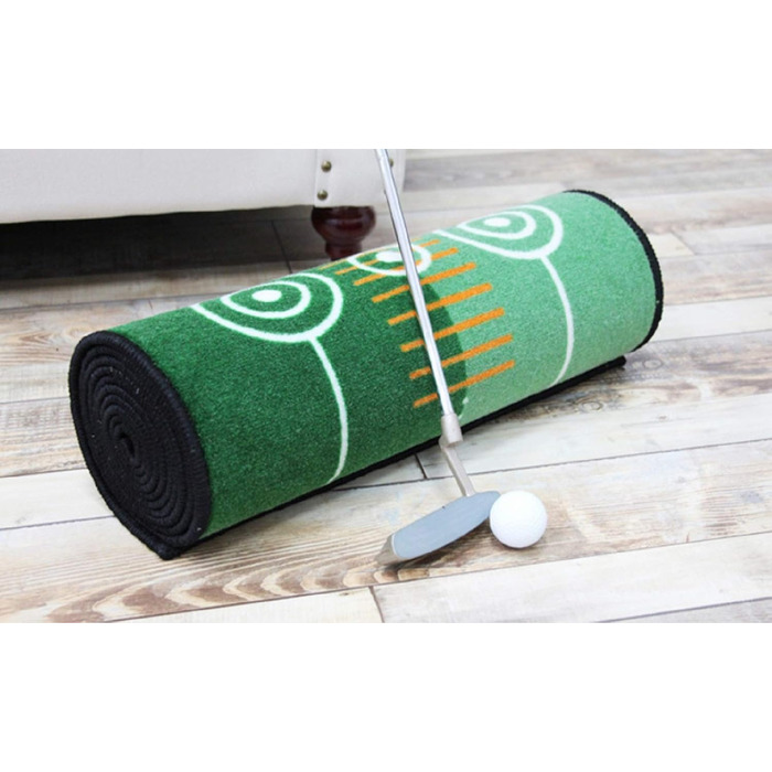 LL-Golf® Килимок для гольфу 300x50 см, тренувальна мат для пату, килимок для тренування патів у гаражі, саду чи офісі, з різними цілями