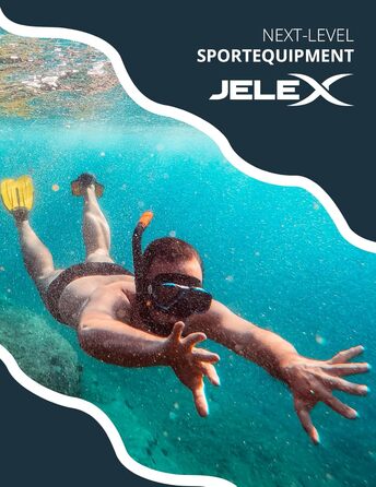 Набір для підводного плавання JELEX Deepsea: шноркель, короткі ласти та гнучка маска для дітей, підлітків і дорослих, розмір 44-48, зелений