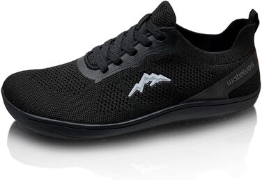 Взуття для ходьби без шкарпеток WateLves: чоловічі та жіночі мінімалістичні трейлранні кросівки, легкі, дихаючі, для фітнесу, 41 EU, чорний