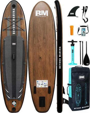 Надувна SUP-дошка BEYOND MARINA 320x81x15 см з веслом, сидінням, насосом, рюкзаком і страхувальним тросом для водних видів спорту